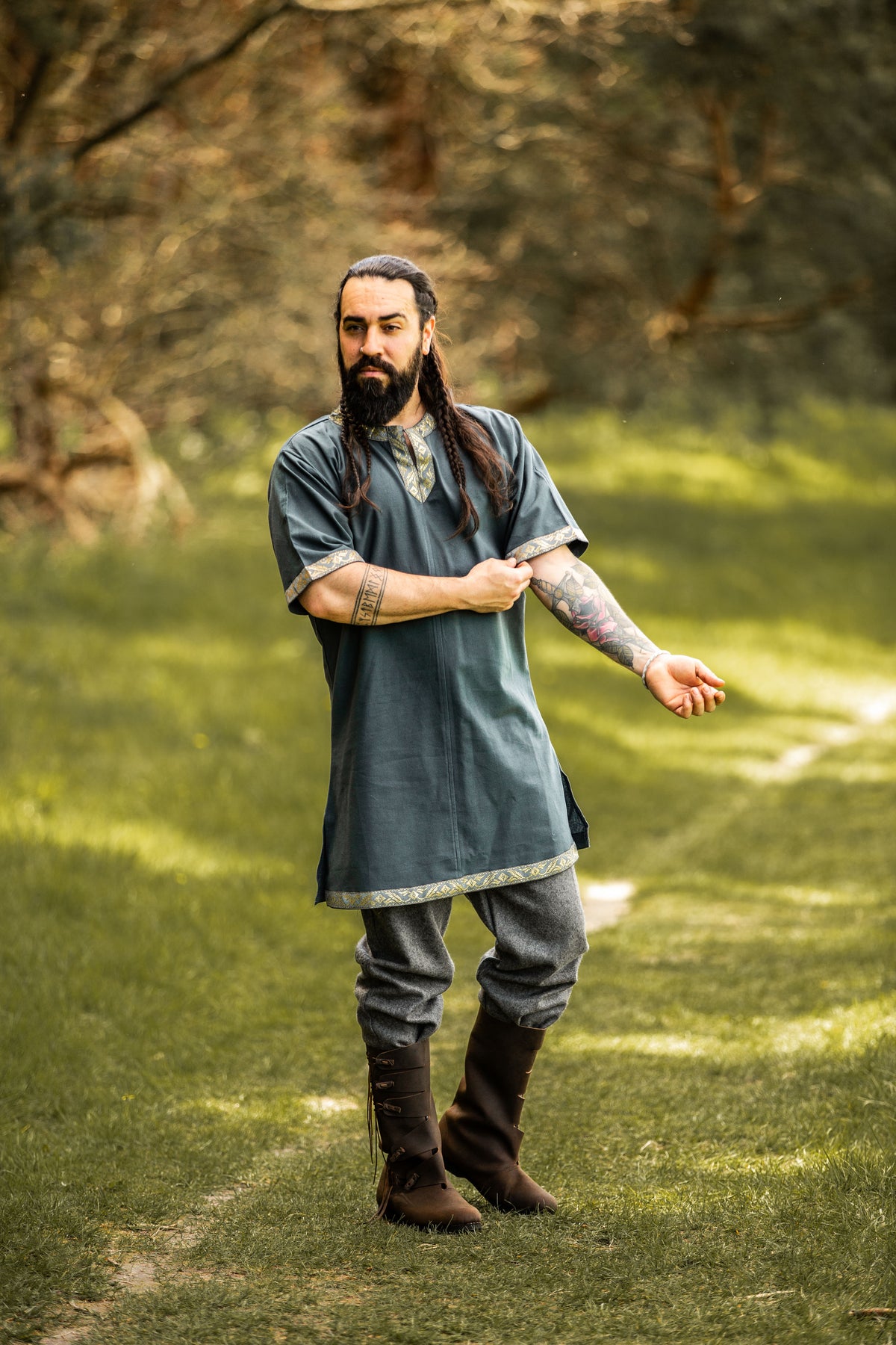 Tunique viking homme à manches courtes – Njal