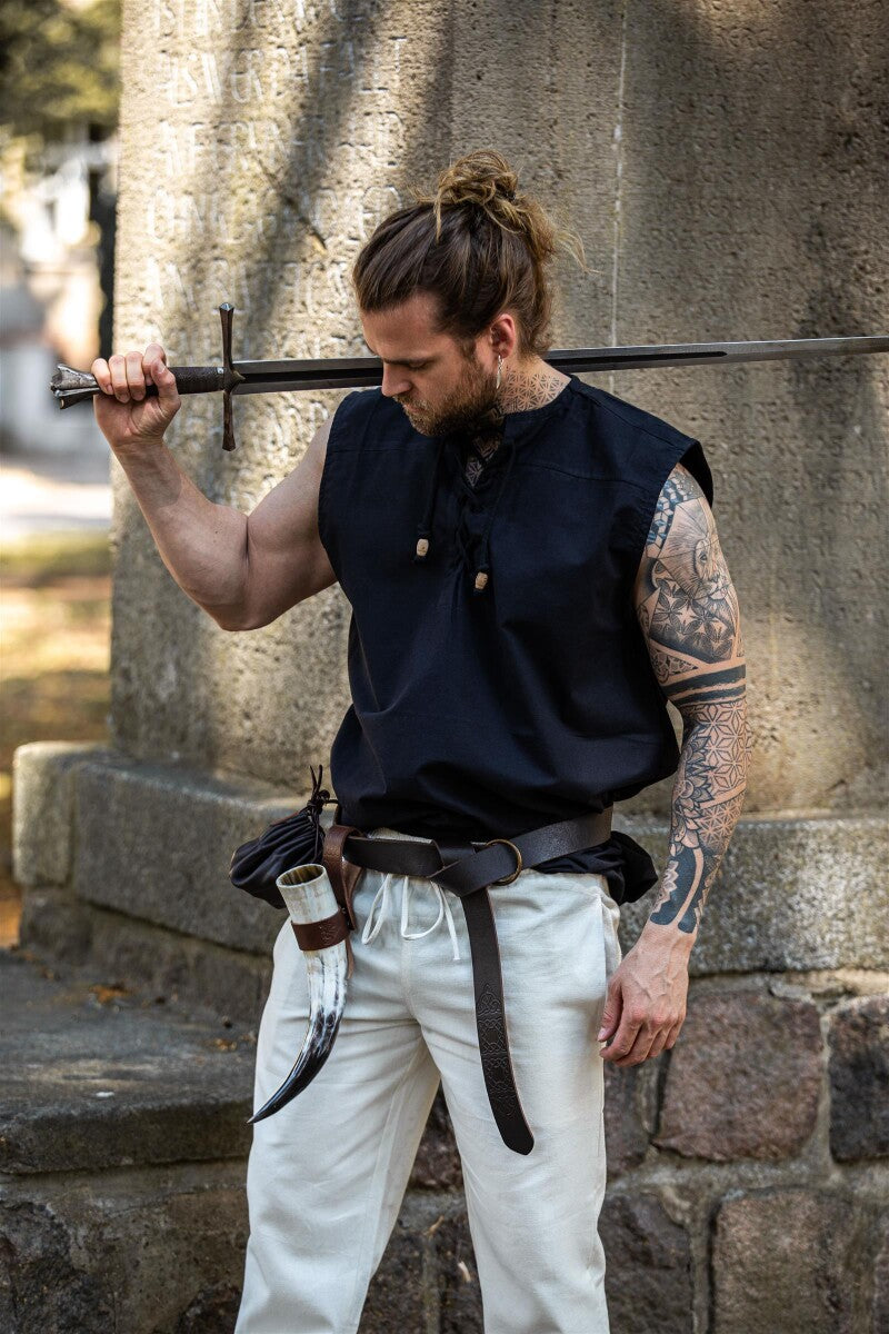 Chemise médiévale sans manches à lacets – Jean