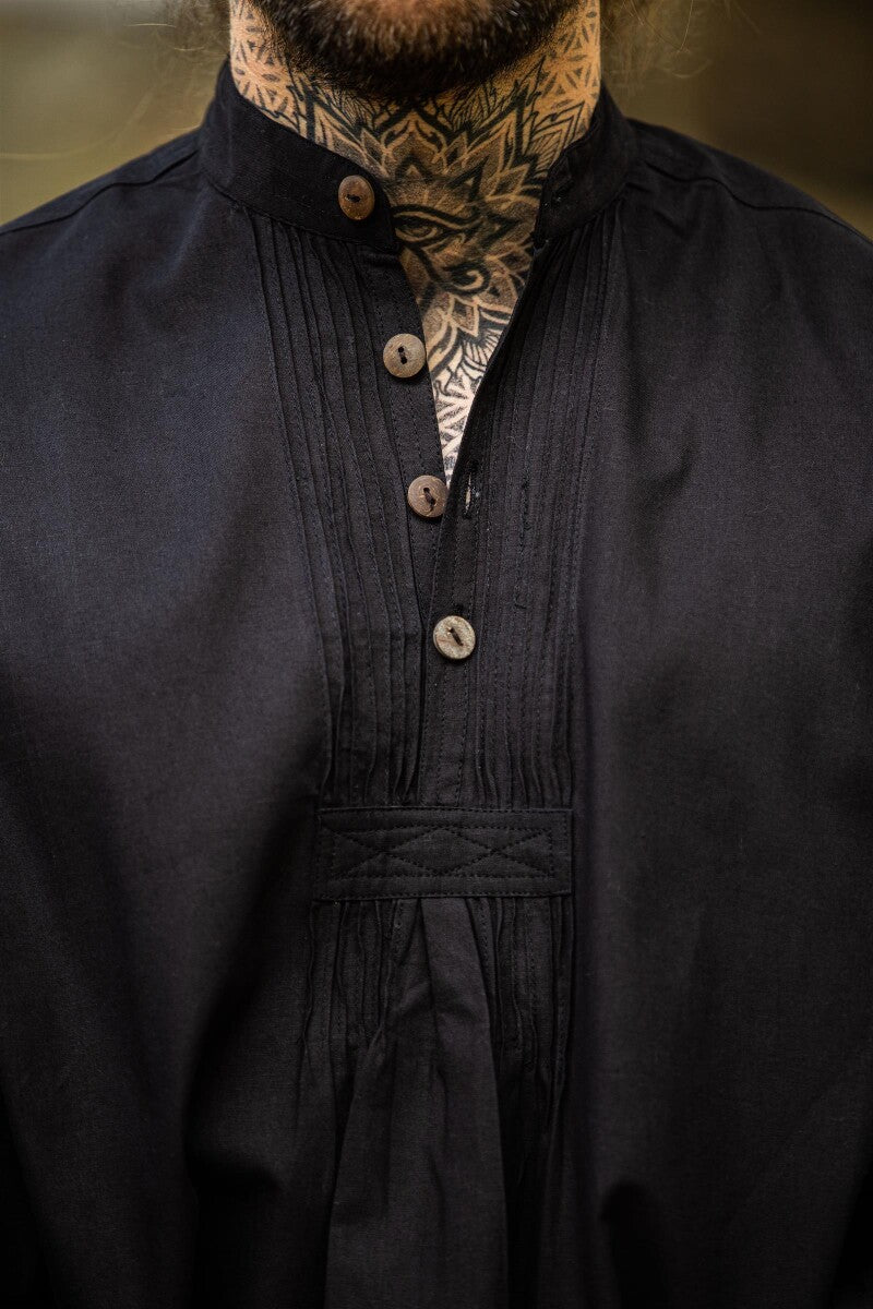 Chemise médiévale à boutons en bois – Oswald