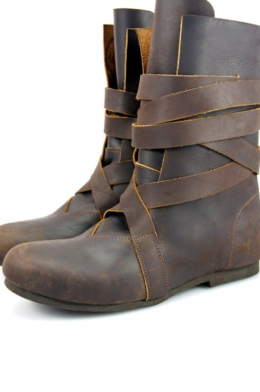 Bottes viking en cuir nubuck – Floki