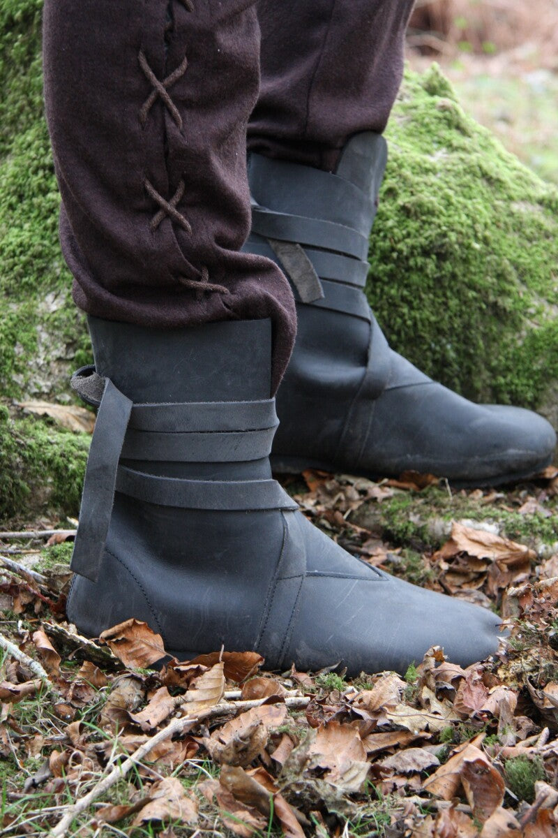 Bottes viking en cuir nubuck – Floki