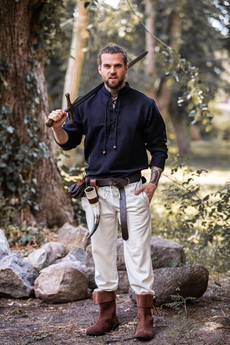 Chemise médiévale en coton tissé à la main – Ingolf
