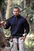Chemise médiévale en coton tissé à la main – Ingolf