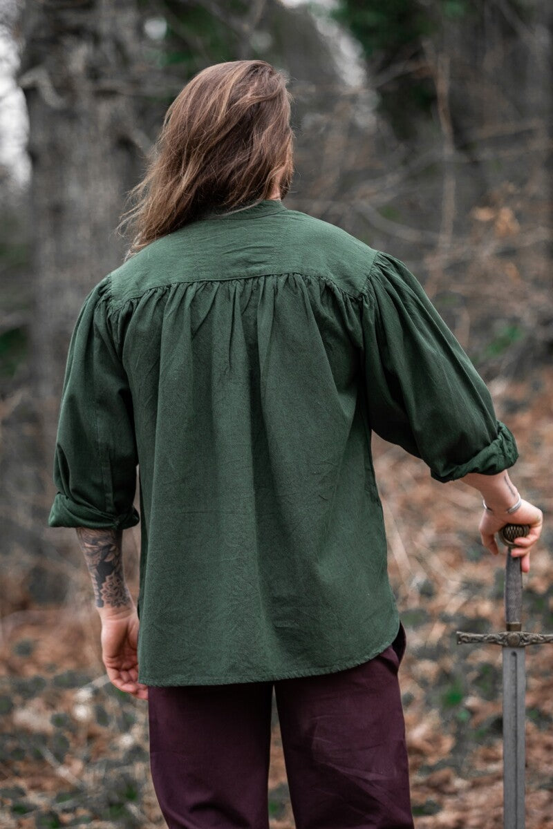 Chemise médiévale à lacets et col montant – Georg