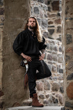 Chemise médiévale à lacets et col montant – Georg