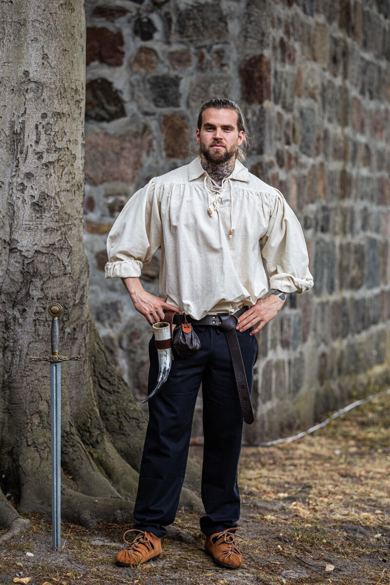 Chemise pirate médiévale à lacets – Artur