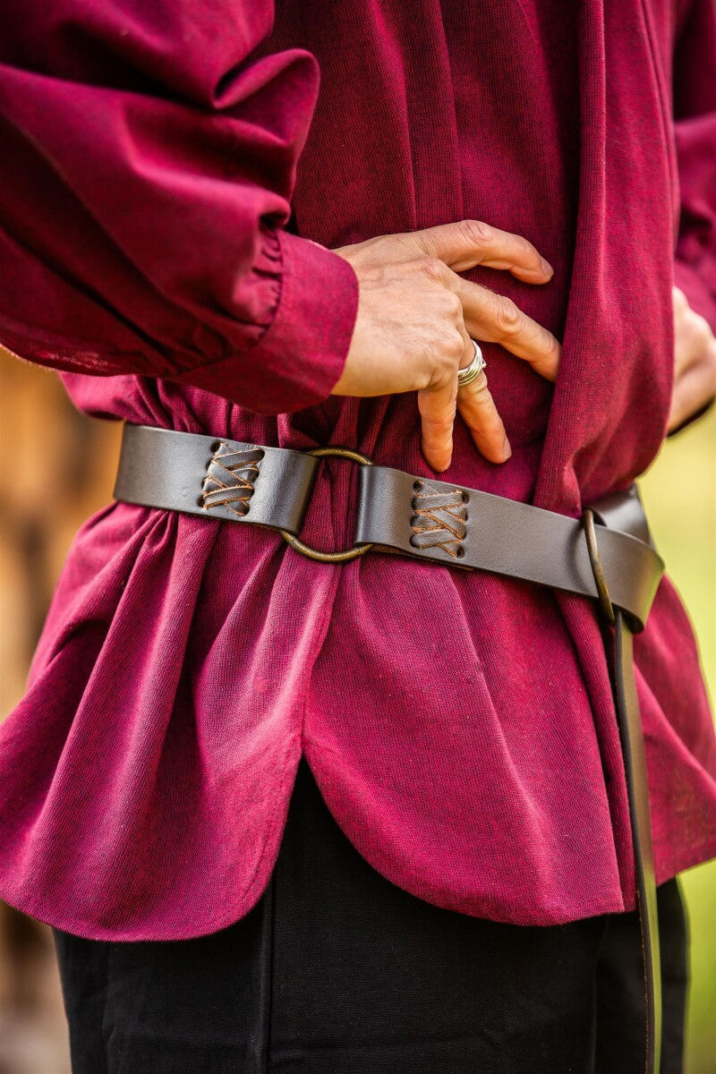 Ceinture médiévale à anneaux en cuir – Conrad